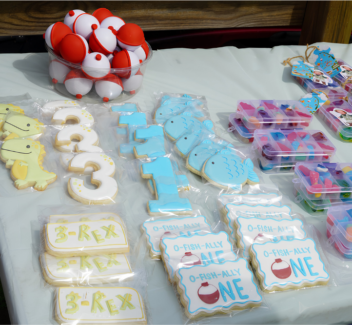 Decorated party cookies
